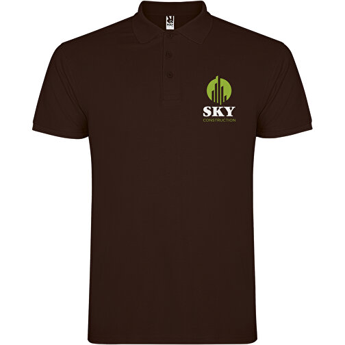 Star Poloshirt Für Herren , chocolat, Piqué Strick 100% Baumwolle, 200 g/m2, 2XL, , Bild 2