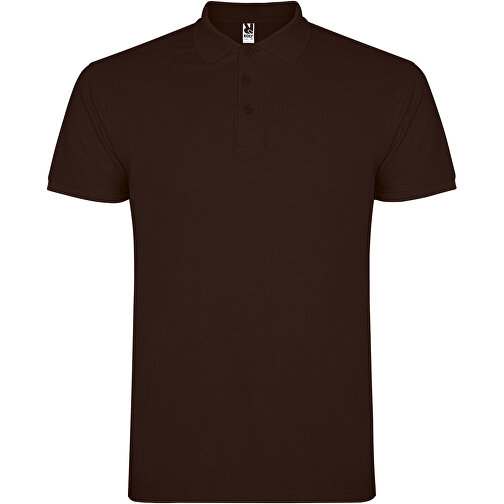 Star Poloshirt Für Herren , chocolat, Piqué Strick 100% Baumwolle, 200 g/m2, S, , Bild 1