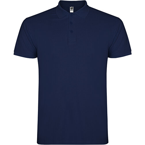 Star Poloshirt Für Kinder , navy blue, Piqué Strick 100% Baumwolle, 200 g/m2, 9/10, , Bild 1