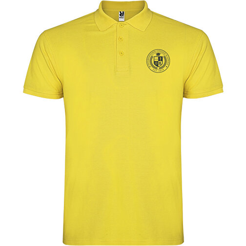 Star Poloshirt Für Kinder , gelb, Piqué Strick 100% Baumwolle, 200 g/m2, 11/12, , Bild 2