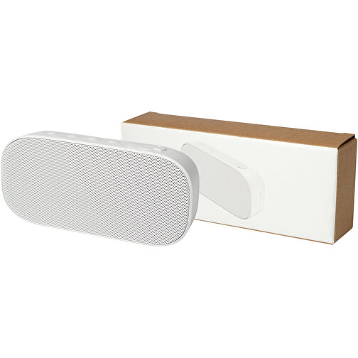Stark 2.0 Bluetooth® Lautsprecher Aus Recyceltem Kunststoff, 5W, IPX5 , weiß, Recycelter ABS Kunststoff, 15,80cm x 3,10cm x 7,40cm (Länge x Höhe x Breite), Bild 1