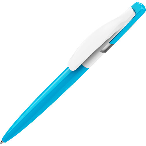 Prodir DS2 PPP Push Kugelschreiber , Prodir, cyanblau / weiß, Kunststoff, 14,80cm x 1,70cm (Länge x Breite), Bild 1