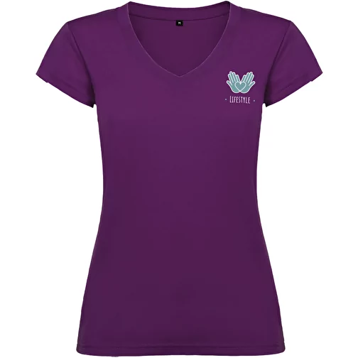 T-shirt a maniche corte con scollo a V da donna Victoria, Immagine 2