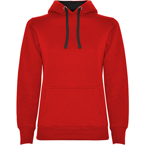 Urban Kapuzenpullover Für Damen , red / black, Strick 50% Baumwolle, 50% Polyester, 280 g/m2, XL, , Bild 1