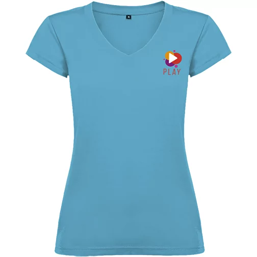 T-shirt Victoria à col en V et manches courtes pour femme, Image 2