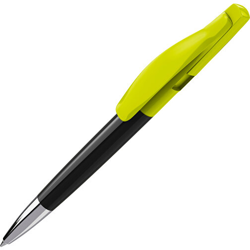 Prodir DS2 PPC Push Kugelschreiber , Prodir, schwarz / pistatien, Kunststoff, 14,80cm x 1,70cm (Länge x Breite), Bild 1