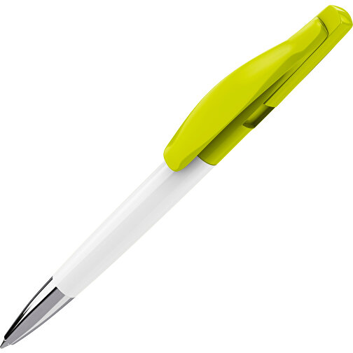 Prodir DS2 PPC Push Kugelschreiber , Prodir, weiß / pistatien, Kunststoff, 14,80cm x 1,70cm (Länge x Breite), Bild 1