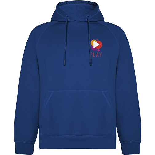 Vinson Kapuzenpullover Unisex , royal, Strick 60% Bio Baumwolle, 40% Recyceltes Polyester, 300 g/m2, 2XL, , Bild 2