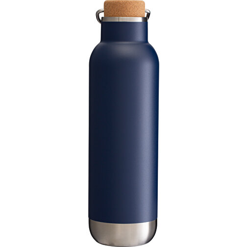 Thermotrinkflasche RETUMBLER-ORTADO 750 , dunkelblau / braun, Kork, recycelter Edelstahl, recyceltes Polypropylen, Silikon, 26,80cm x 7,70cm x 7,70cm (Länge x Höhe x Breite), Bild 3