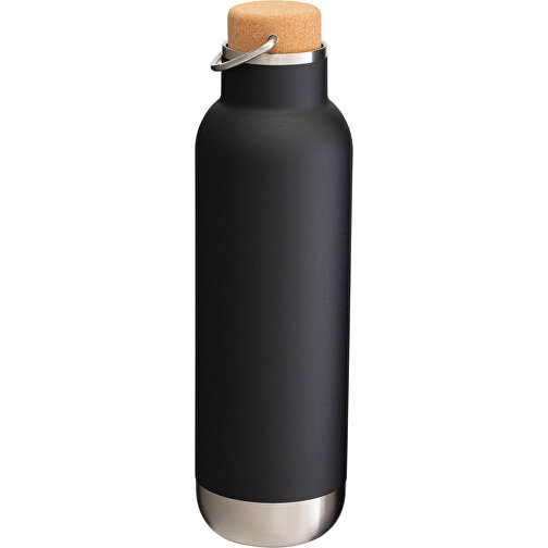 Thermotrinkflasche RETUMBLER-ORTADO 750 , schwarz / braun, Kork, recycelter Edelstahl, recyceltes Polypropylen, Silikon, 26,80cm x 7,70cm x 7,70cm (Länge x Höhe x Breite), Bild 8