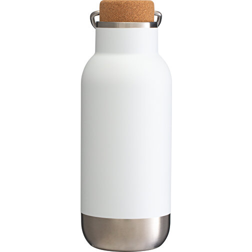 Thermotrinkflasche RETUMBLER-ORTADO 500 , weiß / braun / silber, Kork, recycelter Edelstahl, recyceltes Polypropylen, Silikon, 20,40cm x 7,53cm x 7,53cm (Länge x Höhe x Breite), Bild 4