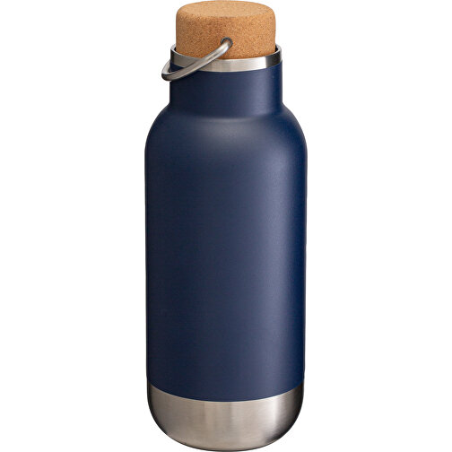 Thermotrinkflasche RETUMBLER-ORTADO 500 , dunkelblau / braun / silber, Kork, recycelter Edelstahl, recyceltes Polypropylen, Silikon, 20,40cm x 7,53cm x 7,53cm (Länge x Höhe x Breite), Bild 8