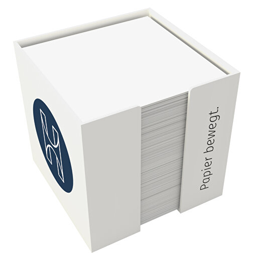 Zettelbox 'Trendy' 10 X 10 X 10 Cm , weiß, Zettelbox 'Trendy' 10 x 10 x 10 cm, 10,00cm x 10,00cm x 10,00cm (Länge x Höhe x Breite), Bild 1