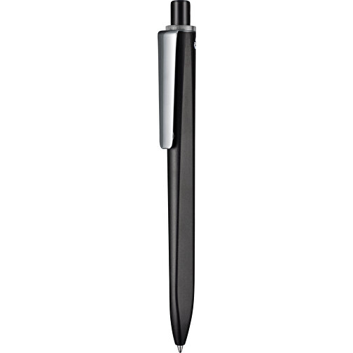 Kugelschreiber RIDGE SCHWARZ RECYCLED  M , Ritter-Pen, schwarz recycled/topas grau recycled, ABS u. Metall, 141,00cm (Länge), Bild 1