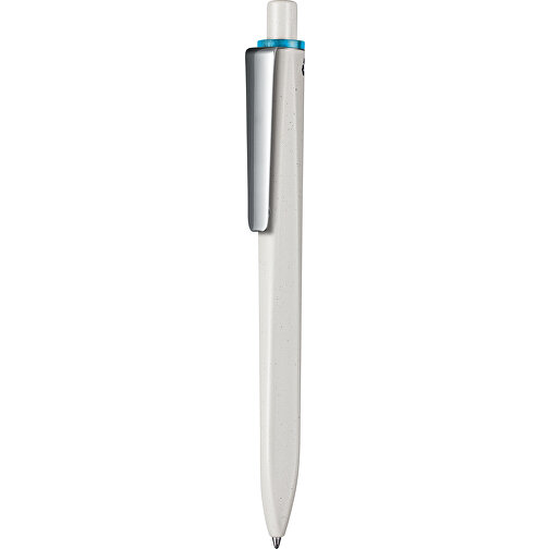Kugelschreiber RIDGE GRAU RECYCLED M , Ritter-Pen, grau recycled/caribic-blau recycled, ABS u. Metall, 141,00cm (Länge), Bild 1