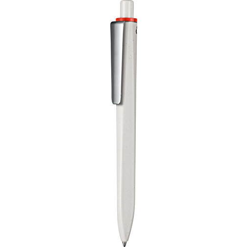 Kugelschreiber RIDGE GRAU RECYCLED M , Ritter-Pen, grau recycled/rot transparent recycled, ABS u. Metall, 141,00cm (Länge), Bild 1