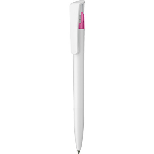 Kugelschreiber All-Star SF , Ritter-Pen, weiß/magenta-pink, ABS-Kunststoff, 14,70cm (Länge), Bild 1