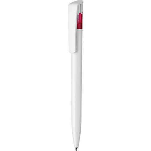 Kugelschreiber All-Star SF , Ritter-Pen, weiß/kirsch-rot, ABS-Kunststoff, 14,70cm (Länge), Bild 1