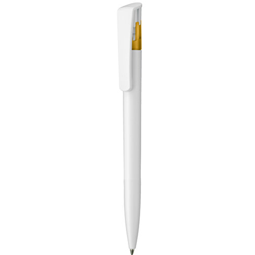 Kugelschreiber All-Star SF , Ritter-Pen, weiss/mango-gelb, ABS-Kunststoff, 14,70cm (Länge), Bild 1