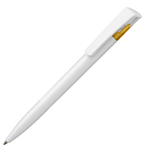 Kugelschreiber All-Star SF , Ritter-Pen, weiß/mango-gelb, ABS-Kunststoff, 14,70cm (Länge), Bild 2