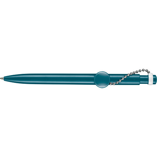 Kugelschreiber PIN PEN , Ritter-Pen, petrol-türkis, ABS-Kunststoff, 14,50cm (Länge), Bild 3