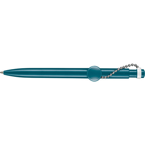 Kugelschreiber PIN PEN , Ritter-Pen, petrol-türkis, ABS-Kunststoff, 14,50cm (Länge), Bild 3