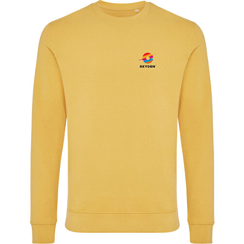 Iqoniq Zion Rundhals-Sweater Aus Recycelter Baumwolle , ochre yellow, 50% recycelte und 50% biologische Baumwolle, XXL, 78,00cm x 1,00cm (Länge x Höhe), Bild 13