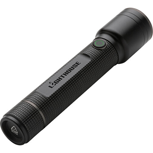 Grosse Gear X Taschenlampe Aus RCS Recycelt. Alu Mit USB-Akku , schwarz, Recycelte Aluminiumlegierung, 15,70cm (Höhe), Bild 9