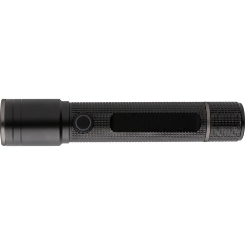 Gear X Taschenlampe Aus RCS Recycelt. Aluminium Mit USB-Akku , schwarz, Recycelte Aluminiumlegierung, 12,50cm (Höhe), Bild 1