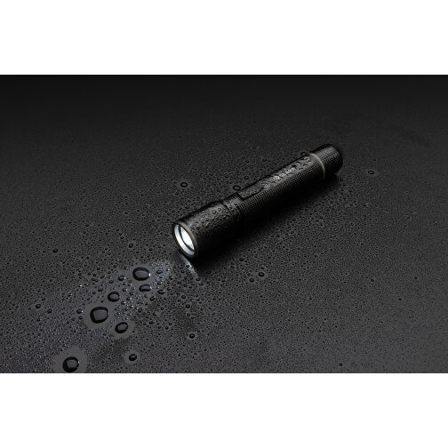 Gear X Taschenlampe Aus RCS Recycelt. Aluminium Mit USB-Akku , schwarz, Recycelte Aluminiumlegierung, 12,50cm (Höhe), Bild 4