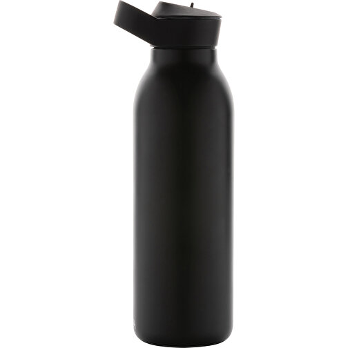 Avira Ara RCS Re-Steel Fliptop Wasserflasche 500ml , schwarz, Rostfreier Stahl - recycelt, 24,00cm (Höhe), Bild 2