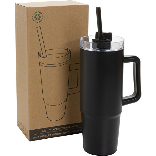 Tana Becher Aus RCS Recyceltem Kunststoff Mit Griff 900ml , schwarz, Polypropylen - recycelt, 24,10cm (Höhe), Bild 8