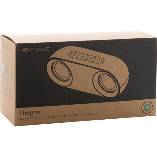 Altavoz Oregon 10W fabricado con plástico RCS recyc. Plástico y corcho, Imagen 11