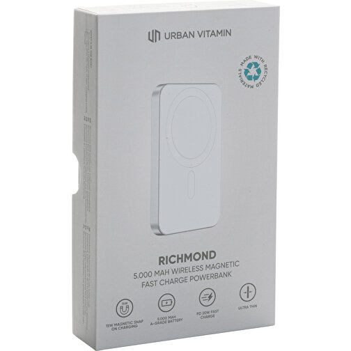 Urban Vitamin Richmond 5000mAh powerbank lavet af RCS plast/aluminium, Billede 16