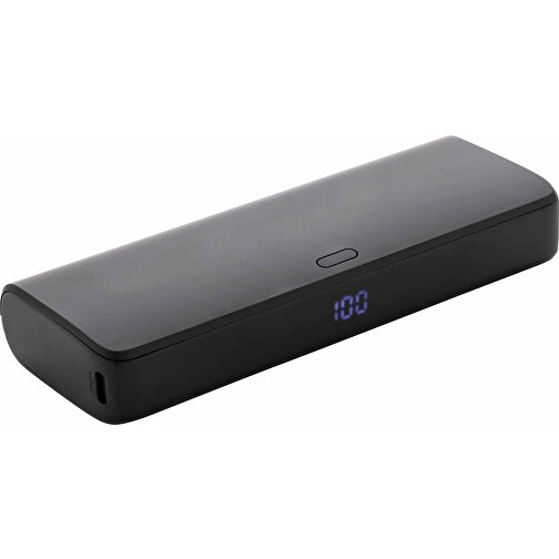 FlashCharge 20.000mAh Fast-Charge Powerbank Aus RCS RPlastik , schwarz, ABS - recycelt, 15,20cm x 2,60cm (Länge x Höhe), Bild 1