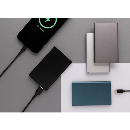 4.000 mAh Type-C powerbank fremstillet af RCS-genanvendt ABS og aluminium, Billede 9