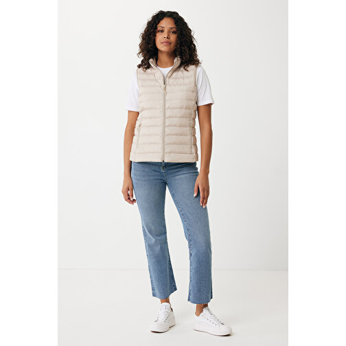 Iqoniq Meru Damen Bodywarmer Aus Recyceltem Polyester , beige, 100% recyceltes Polyester, S, 60,00cm x 0,50cm (Länge x Höhe), Bild 4