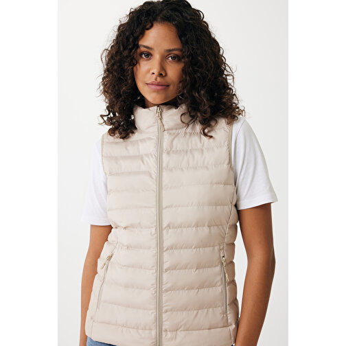 Iqoniq Meru Damen Bodywarmer Aus Recyceltem Polyester , beige, 100% recyceltes Polyester, S, 60,00cm x 0,50cm (Länge x Höhe), Bild 6