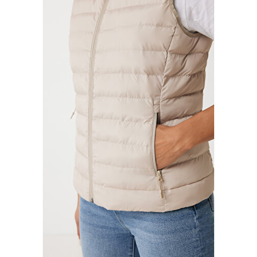 Iqoniq Meru Damen Bodywarmer Aus Recyceltem Polyester , beige, 100% recyceltes Polyester, M, 62,00cm x 0,50cm (Länge x Höhe), Bild 8