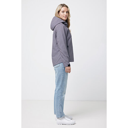 Iqoniq Makalu Damen Softshelljacke Aus Recyceltem Polyester , vulcano heather grey, 91% recyceltes Polyester, 7% recyceltes TPU, 2% Elastan, XXS, 56,00cm x 2,50cm (Länge x Höhe), Bild 7