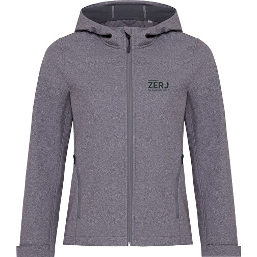 Iqoniq Makalu Damen Softshelljacke Aus Recyceltem Polyester , vulcano heather grey, 91% recyceltes Polyester, 7% recyceltes TPU, 2% Elastan, XXL, 72,00cm x 3,00cm (Länge x Höhe), Bild 12