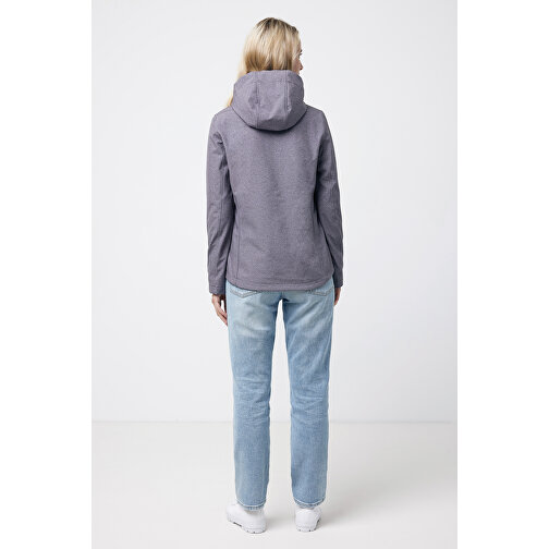 Iqoniq Makalu Damen Softshelljacke Aus Recyceltem Polyester , vulcano heather grey, 91% recyceltes Polyester, 7% recyceltes TPU, 2% Elastan, XXL, 72,00cm x 3,00cm (Länge x Höhe), Bild 8