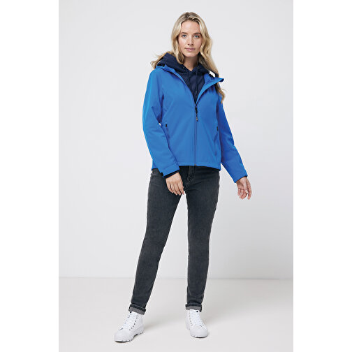 Iqoniq Makalu Damen Softshelljacke Aus Recyceltem Polyester , Königsblau, 91% recyceltes Polyester, 7% recyceltes TPU, 2% Elastan, XXL, 72,00cm x 3,00cm (Länge x Höhe), Bild 4