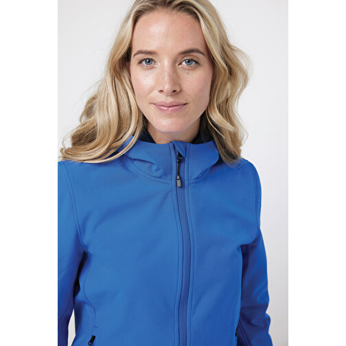 Iqoniq Makalu Damen Softshelljacke Aus Recyceltem Polyester , Königsblau, 91% recyceltes Polyester, 7% recyceltes TPU, 2% Elastan, XS, 62,00cm x 2,50cm (Länge x Höhe), Bild 8