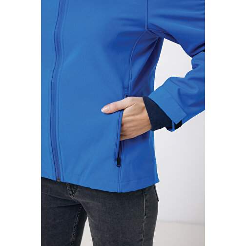 Iqoniq Makalu Damen Softshelljacke Aus Recyceltem Polyester , Königsblau, 91% recyceltes Polyester, 7% recyceltes TPU, 2% Elastan, XS, 62,00cm x 2,50cm (Länge x Höhe), Bild 9