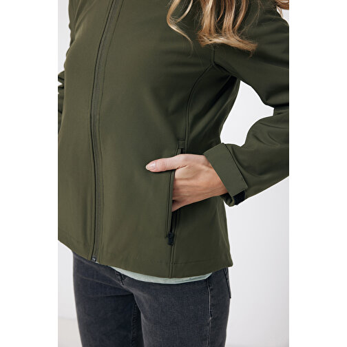 Iqoniq Makalu Damen Softshelljacke Aus Recyceltem Polyester , khaki, 91% recyceltes Polyester, 7% recyceltes TPU, 2% Elastan, L, 68,00cm x 3,00cm (Länge x Höhe), Bild 9