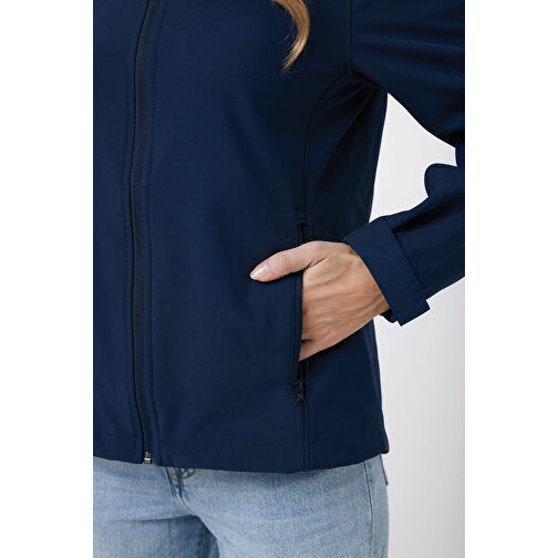 Iqoniq Makalu Damen Softshelljacke Aus Recyceltem Polyester , navy blau, 91% recyceltes Polyester, 7% recyceltes TPU, 2% Elastan, XS, 62,00cm x 2,50cm (Länge x Höhe), Bild 14