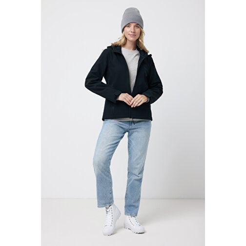 Iqoniq Makalu Damen Softshelljacke Aus Recyceltem Polyester , schwarz, 91% recyceltes Polyester, 7% recyceltes TPU, 2% Elastan, M, 66,00cm x 2,50cm (Länge x Höhe), Bild 5