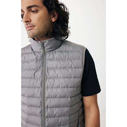 Iqoniq Meru Herren Bodywarmer Aus Recyceltem Polyester , Silbergrau, 100% recyceltes Polyester, XXL, 75,00cm x 0,50cm (Länge x Höhe), Bild 7