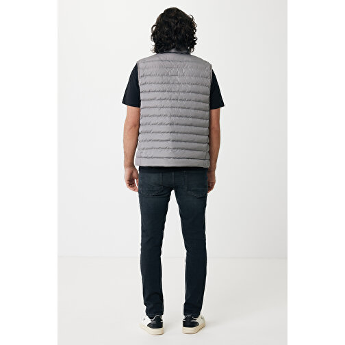 Iqoniq Meru Herren Bodywarmer Aus Recyceltem Polyester , Silbergrau, 100% recyceltes Polyester, L, 71,00cm x 0,50cm (Länge x Höhe), Bild 5